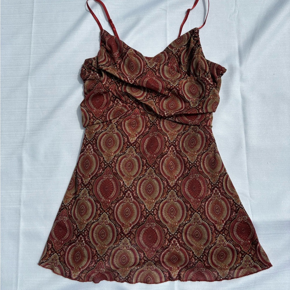 Vintage Y2K red and gold tank top